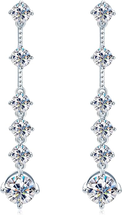 Moissanite Dangle Long Drop High Heel Charm